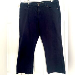 Michael Kors women’s blue capri with rivets at the side of pockets size 8​​​